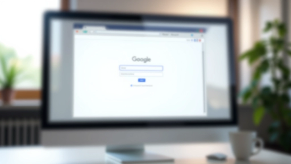 Tela do navegador mostrando a página de login do Google Search Console com campo de email e senha visível